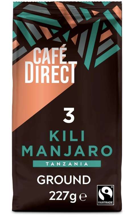 6 x 227g CaféDirect Kilimanjaro Tanzania Fairtrade Ground Coffee (w/voucher)