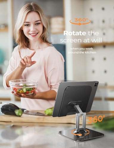 LISEN Tablet Stand 360° Adjustable Rotating Tablet Holder W/Voucher & Code - Sold by SFYou FBA