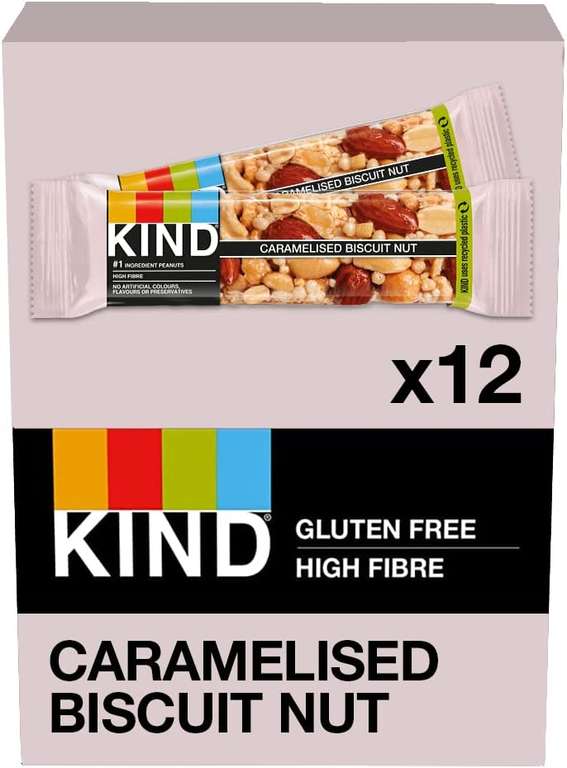 Kind Bars, Gluten Free Snack Bars, Caramelised Biscuit Nut, 12 Bars - £9.79 @ Amazon