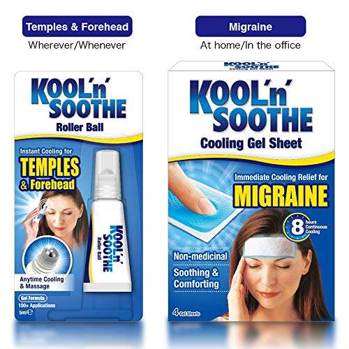 Kool 'n' Soothe Migraine Cooling Strips - Pack of 4 - £1.80 (Save with S&S) @ Amazon