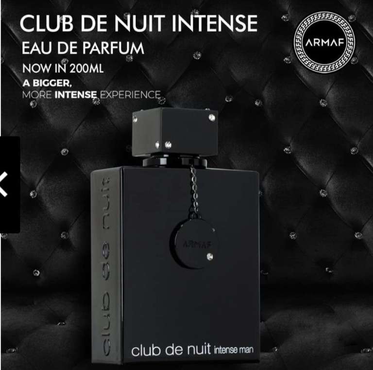 ARMAF Club De Nuit Intense Men Eau De Parfum 200ml £48.70 with discount code @ ebay / ukfragrances.direct