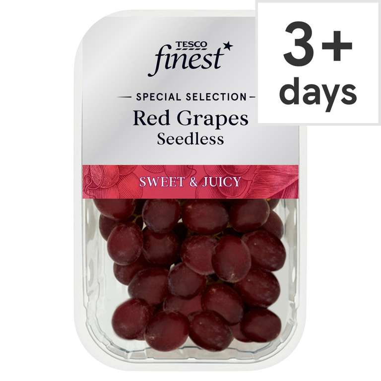 Tesco Finest Red Grapes Seedless 400G (Clubcard Price)