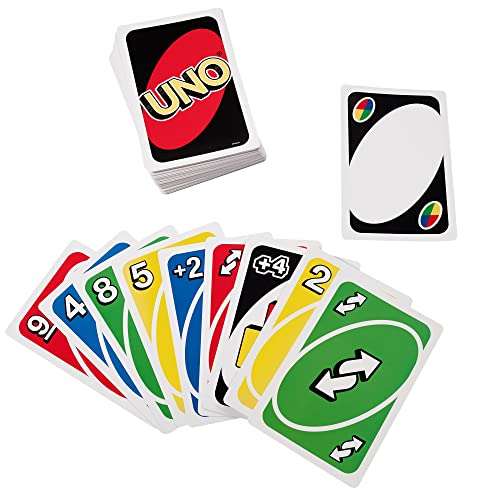 UNO Deluxe Card Game, 112 Card Deck, Scoring Pad and Pencil. £6.90 @ Amazon