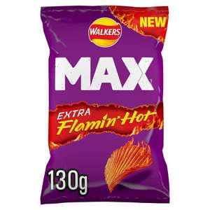 Walkers Max Extra Flamin' Hot Potato Crisps 130g - Clubcard price in-store / online