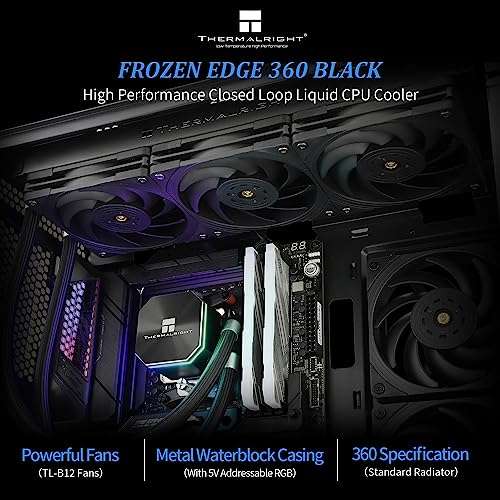 Thermalright Frozen Edge 360 Black AIO Water Cooler 3×120mm PWM Fans sold  by Thermalight EU / FBA