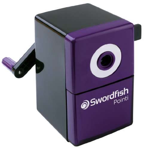 Swordfish ‘Pointi’ Desktop Manual Pencil Sharpener with Helical Blade and Auto Stop Function [40235] £5.25 at Amazon