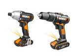 WORX WX938 18V (20V MAX) Cordless Impact Driver and Hammer Drill Twin Pack + 2x 1.5AH Batteries/Charger £69.99 Worx Official eBay Store