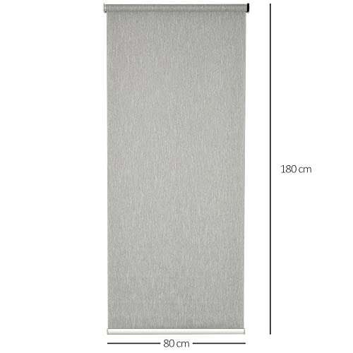 HOMCOM WiFi Smart Roller Blinds Work with TUYA App + Rechargeable Battery 80cm x 180cm - Sold and dispatched by MHSTAR