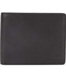 BOSS Mens Asolo Billfold wallet in smooth leather with coin pocket - Sold by Amazon - £27.99