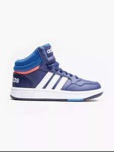 Junior Boys adidas Dark Blue Hoops Mid 3.0 Trainers (free click and collect)