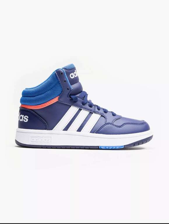 Junior Boys adidas Dark Blue Hoops Mid 3.0 Trainers (free click and collect)