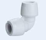 Hep20 push fit fittings Reduced e.g 15mm Keyless Elbow 90 Degree White Plastic Plumbing Fitting KL5-15 - Free collection only