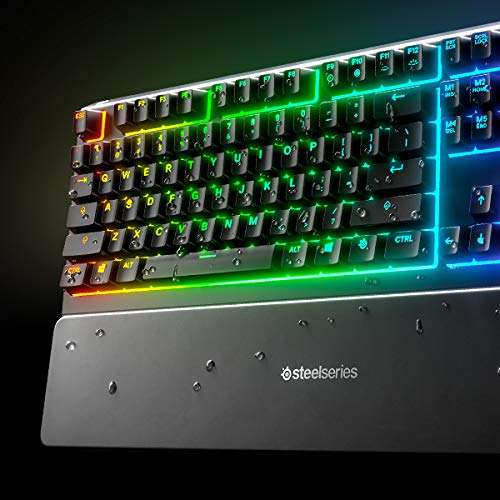 SteelSeries Apex 3 - RGB Gaming Keyboard - 10-Zone RGB Illumination - Premium Magnetic Wrist Rest