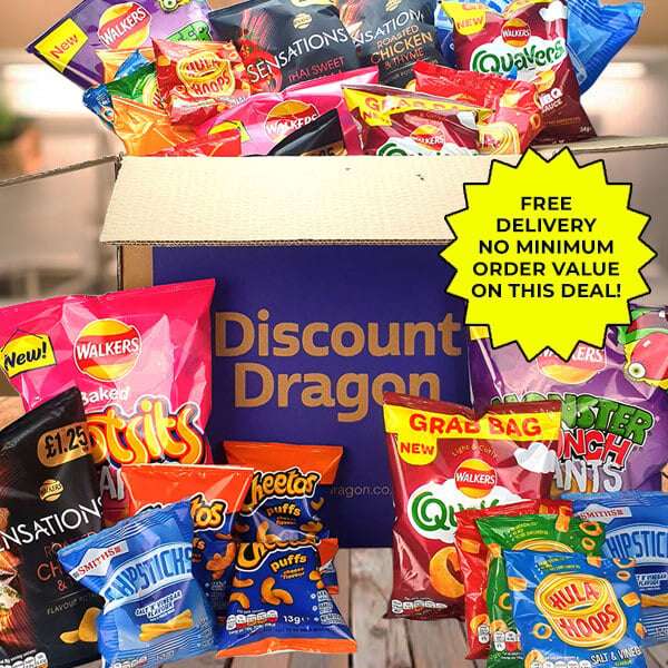 Mega Pack of crisps (Contians 85 packs) - £21.99 (Free Delivery) BBE 10th June @ Discount Dragon