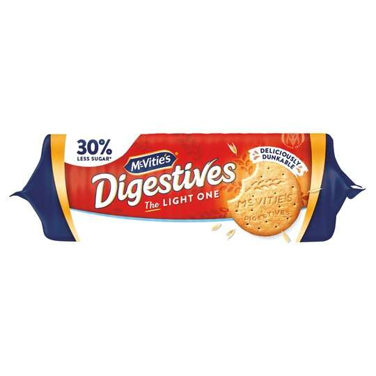 Mcvitie's Digestive The Light One 250G £1.25 Clubcard price