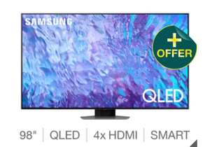 2023 98'' Samsung QLED 4k HDR Smart TV plus upto £1000 for your old TV, free soundbar, wall bracket, installation (worth over £2000)