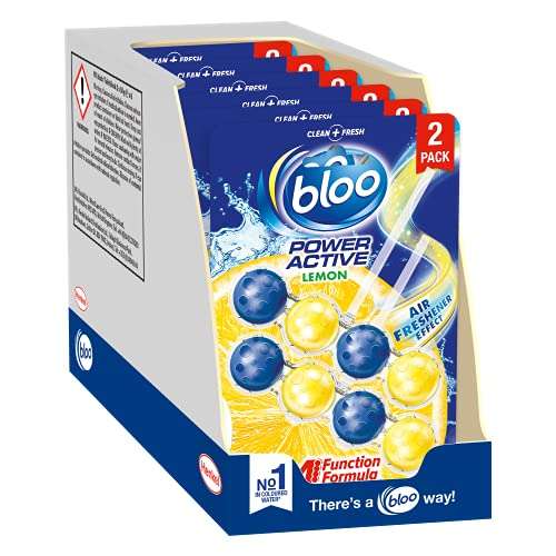 Bloo Power Active Toilet Rim Block Lemon - 2x6 pack (12 rimblocks) - £13.20 (£11.88 Subscribe & Save) @ Amazon