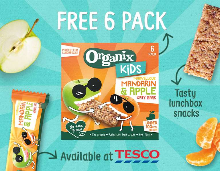 Free Organix Oat Snack Bars worth £2.50 With Coupon