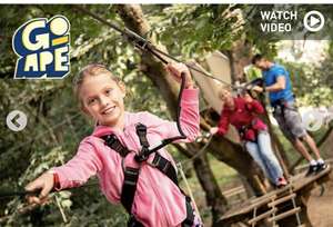 Treetop Adventure for Two at Go Ape £28.80 with code 24 locations valid for 12 months @ Buyagift