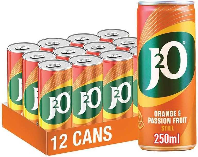 J2O Orange & Passionfruit Juice Blend | 250ml Can | 12 Pack - Prime Exclusive