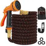 BABADU Garden Hose Pipe Expandable - 50ft with 1/2 and 3/4 Solid Brass Connectors with voucher - BaBaDu FBA