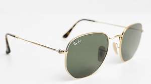 Ray-Ban Hexagonal Sunglasses in Gold with code