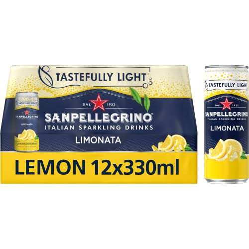 San Pellegrino Sparkling Lemon Canned Soft Drink 12 x 330ml (£4.90 with S&S Voucher)