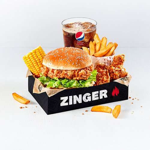 2 Zinger Burger Box Meals For £10 via App @ KFC