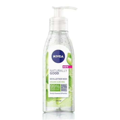 NIVEA Naturally Good Micellar Face Wash Gel (140ml) - £2.50 / £2.13 with S&S @ Amazon
