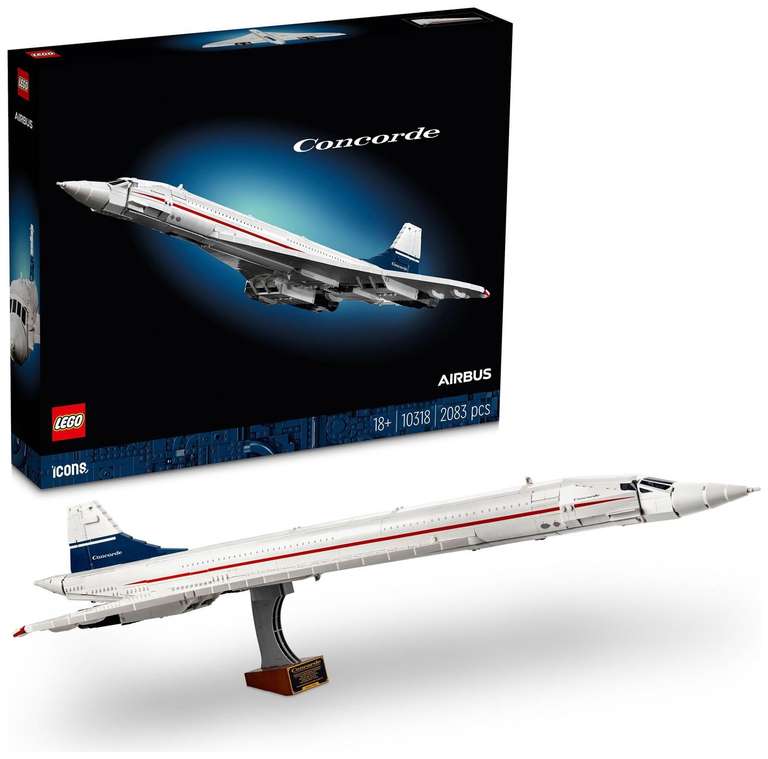 LEGO Icons Concorde Iconic Model Plane Set 10318 W/Code - Free C&C