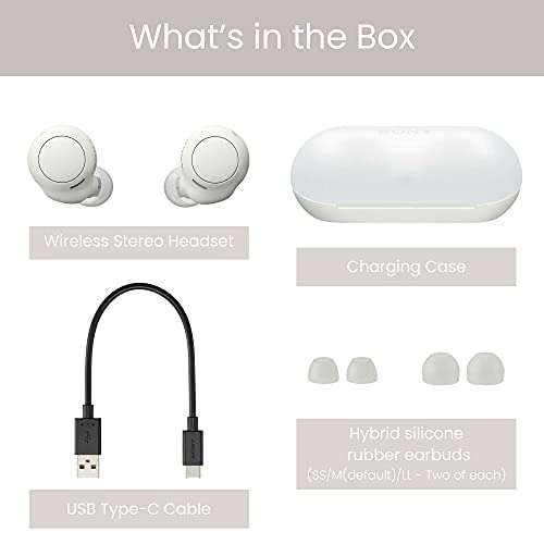 Sony WF-C500 True Wireless Headphones - Up to 20 hours battery life with charging case - White- Used-Like £43.66 @Amazon Warehouse