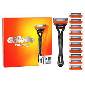 Gillette Fusion5 Men's Razor + 11 Razor Blade Refills with Precision Trimmer, 5 Anti-Friction Razor Blades £21 with Voucher @ Amazon