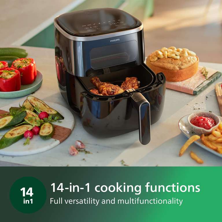 Philips Airfryer 3000 Series XL, 5.6 L, See-through window, 14-in-1 Cooking Functions