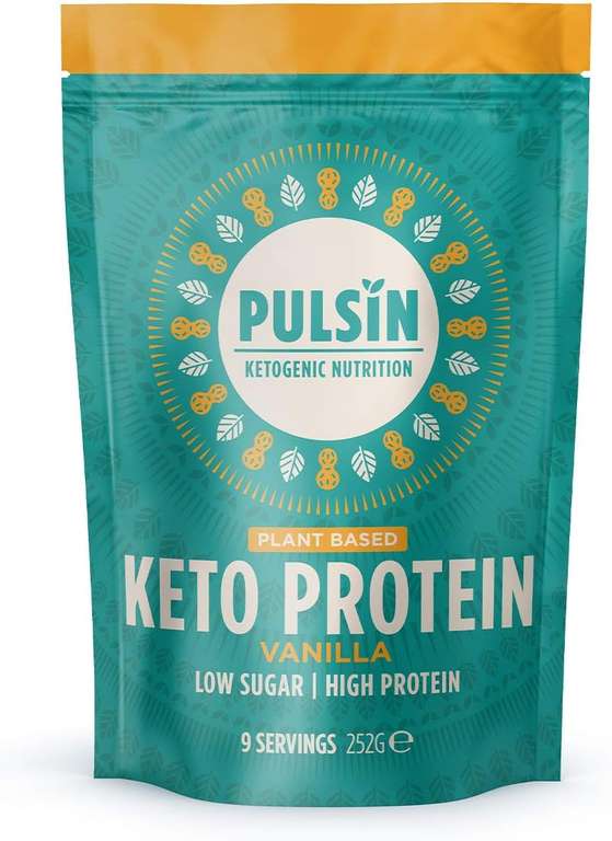 Pulsin Keto Vegan Protein Vanilla 252g Clearance in Horndean