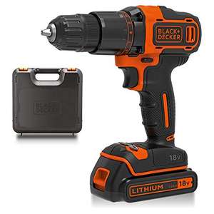 BLACK+DECKER 18 V Cordless 2-Gear Combi Hammer Drill Power Tool with Kitbox, 1.5 Ah Lithium-Ion £45.99 @ Amazon