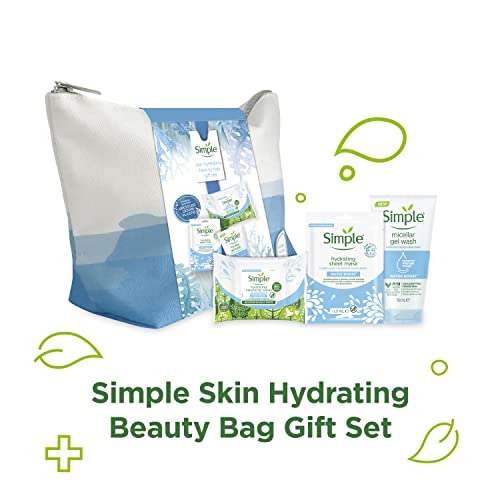 Simple Skin Hydrating with a beauty bag Gift Set perfect set of gifts for her 3 piece now £6.37 From Amazon