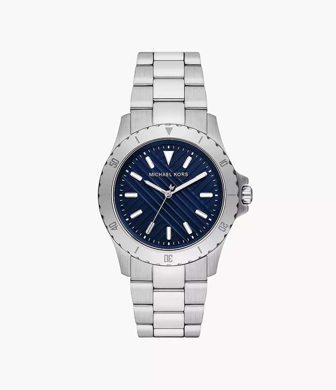 Michael Kors Mens Everest Three-Hand Stainless Steel Watch (possible £54.56 with code)