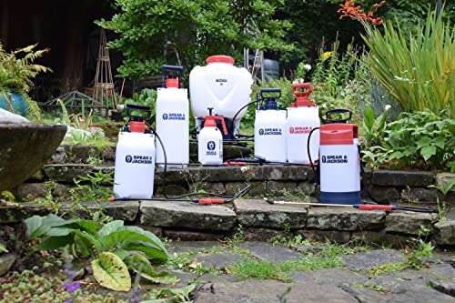 Spear & Jackson Pump Action Pressure Sprayer, White/Red - 2L / 8L £17.49