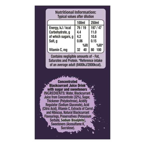 Ribena Blackcurrant Squash 850ml Real British Blackcurrants; Rich in Vitamin C -£1.50 @ Amazon (£1.28/£1.35 Subscribe & Save)