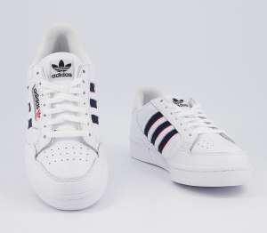 Adidas Continental 80s Stripe Trainers White Scarlet Navy Stripes Sizes 6 & 7 £28 - free Click & Collect @ Office Shoes