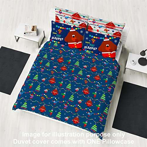 Hey Duggee Single Duvet Cover - Duggee Christmas Design - Official Reversible Bedding Set - £8.99 - Sold by Kidco / FBA @Amazon