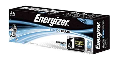 Energizer Max Plus AA Alkaline Batteries - Pack of 20 Sold by New Pound Savers Ltd