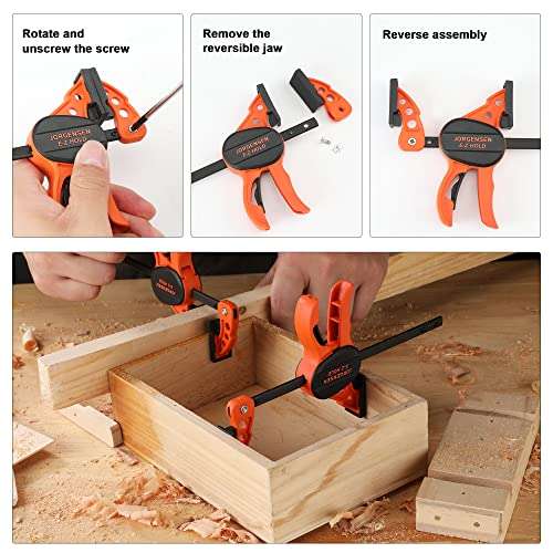 Jorgensen Mini Clamp Set 6PC, 2PC Bar Clamps & 4PC Spring Clamps, 4-Inch Wood Clamps - £13.59 Sold by GreatStarTools / fulfilled By Amazon