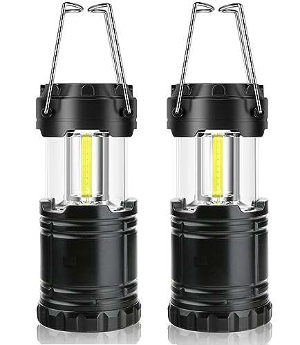 2/4 Pack LED Camping Lanterns Battery Powered Camping Lights COB