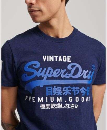 Superdry Mens Organic Cotton Vintage Logo T-Shirt With Code Superdy