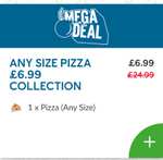 Any Size Pizza, Collection Only - Selected Restaurants Including Bethnal Green