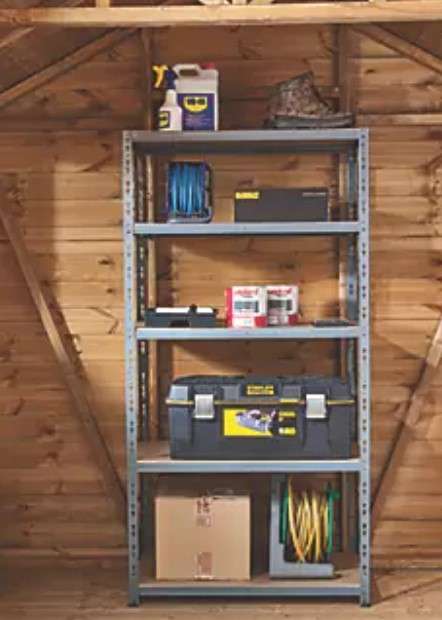 5-Tier Steel Heavy Duty Shelving 900 X 450 X 1800MM - £39.99 + Free click and collect @ Screwfix