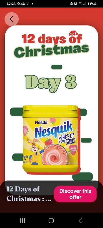 Nesquik Strawberry Milkshake Tub 500g