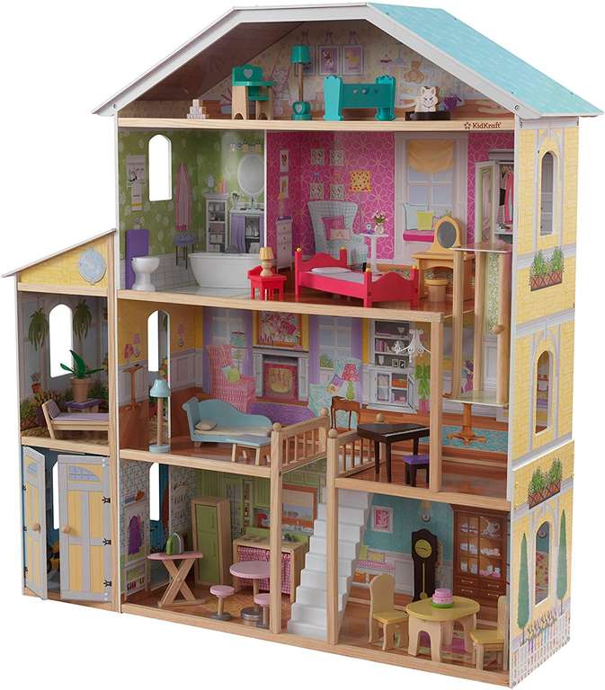 Kidkraft 65252 Majestic Mansion Wooden Dolls House With Furniture & Accessories, 4 Storey Play Set £61.69 / Used Good £57.37 @ Amazon