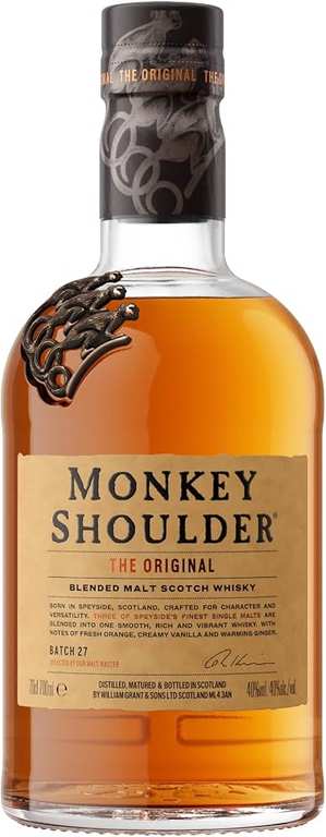 Monkey Shoulder Blended Malt Scotch Whisky, 40% ABV 70cl - Discount At Checkout